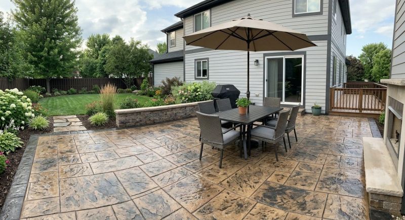 Stamped Concrete Patio Installation in Frisco, TX